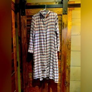CP Shades x Free People Flannel top/ Maxi Dress like new